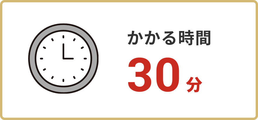 かかる時間30分