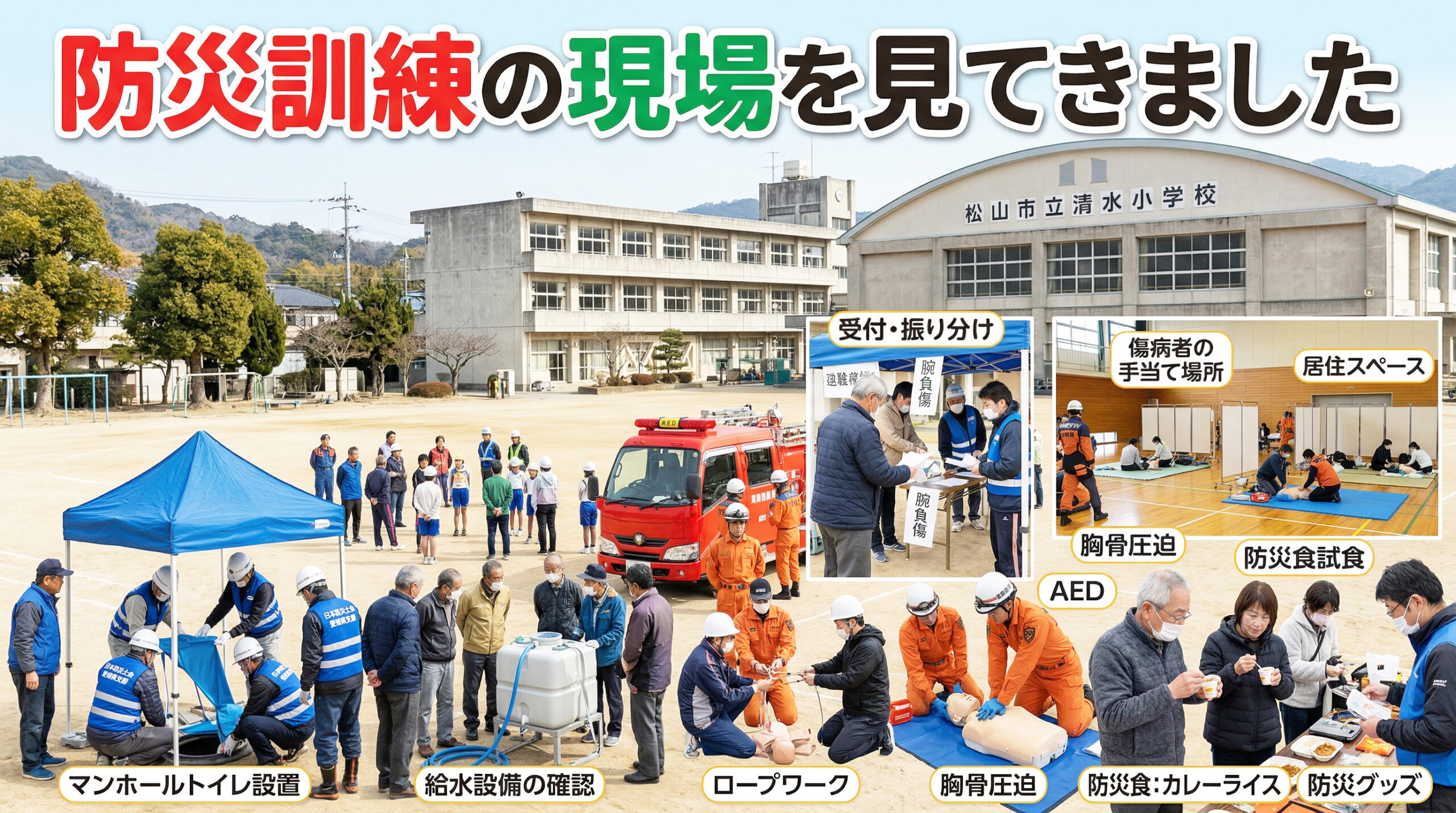 防災訓練の現場を見てきました