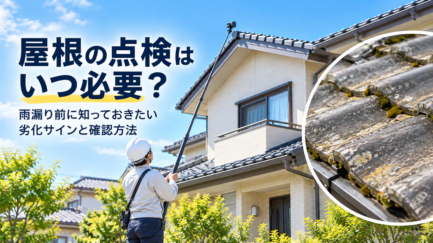 屋根の点検はいつ必要？
